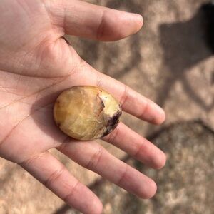 Polished Yellow and Brown Stone